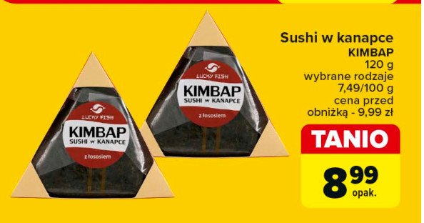 Kimbap z łososiem Lucky fish promocja