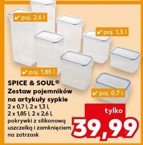 Pojemniki na artykuły sypkie Spice&soul promocja w Kaufland