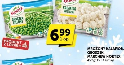 Kalafior, groszek, marchew mrożony Hortex promocja w ABC