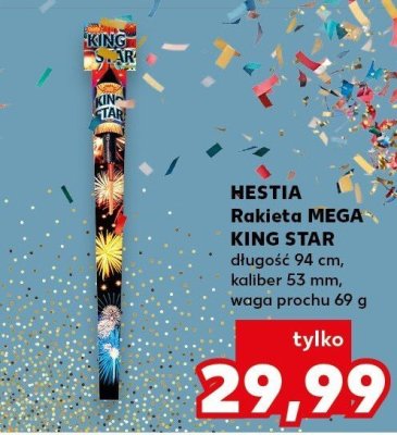 Rakieta MEGA KING STAR długość 94 cm, kaliber 53 mm promocja w Kaufland