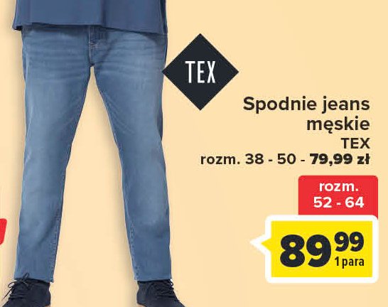 Spodnie jeans 38-50 Tex promocja