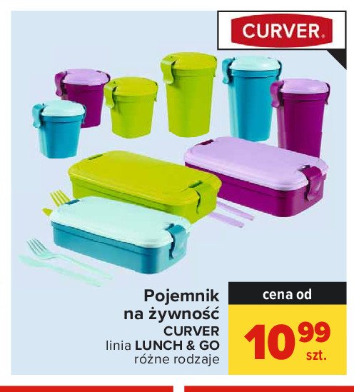 Pojemnik ze sztu膰cami lunch & go - fioletowy Curver promocja