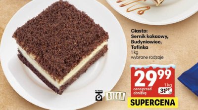 Ciasto Sernik kakaowy 1kg promocja w Delikatesy Centrum