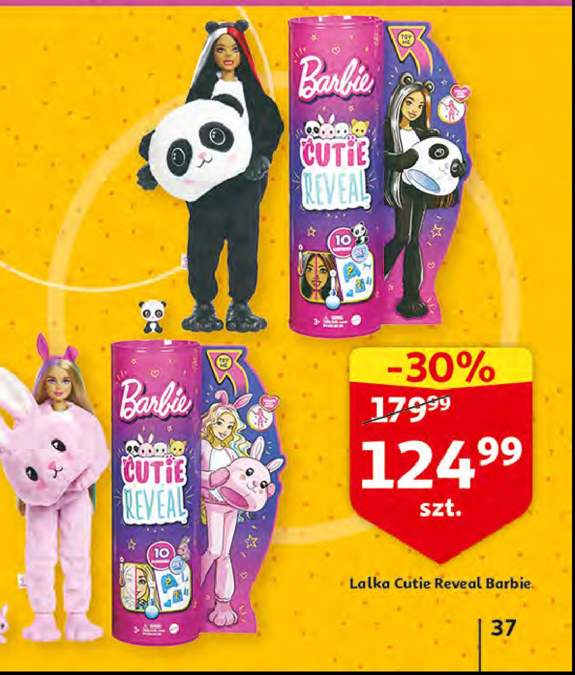 Lalka cutie reveal barbie - panda Mattel promocja
