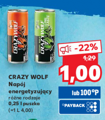 Napój energetyczny cola Crazywolf promocja