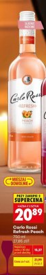 Wino Carlo Rossi Refresh Peach promocja w Biedronka
