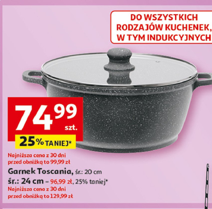 Garnek toscania 24 cm promocja w Auchan