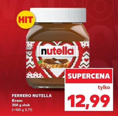 Krem orzechowo-czekoladowy Nutella promocja w Kaufland
