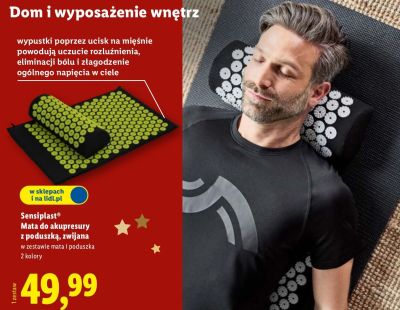 Mata do akupresury z poduszką  promocja w Lidl