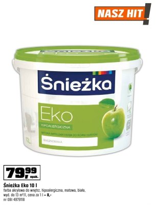 Farba Śnieżka Eko 10 l promocja w OBI