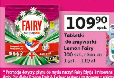 Tabletki do zmywarek Fairy platinum plus promocja