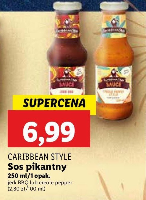 Sos creole pepper CARIBBEAN STYLE promocja