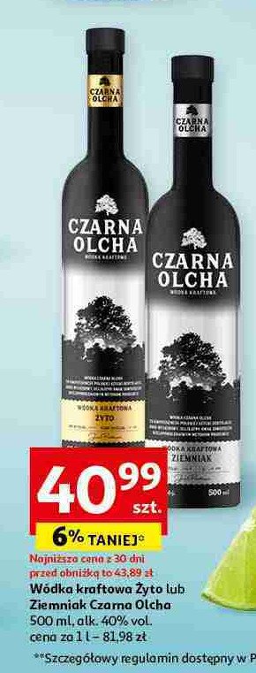 Wódka Czarna olcha ziemniak promocja