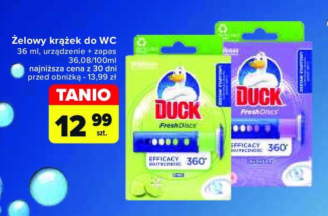 Krążki żelowe lime Duck fresh discs promocja