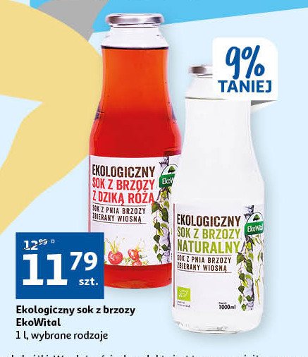Sok z brzozy z dziką różą Ekowital promocja