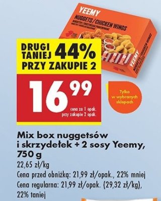 Mix box nuggets i skrzyde艂ek + 2 sosy Yeemy promocja