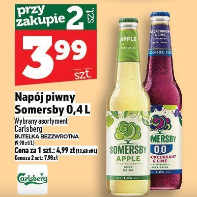 Napój piwny Somersby 0,4 L promocja w TOPAZ