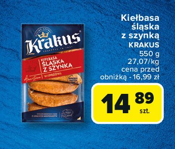 Kiełbasa śląska Krakus animex promocja w Carrefour