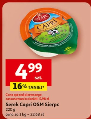 Serek Capri OSM Sierpc promocja w Auchan