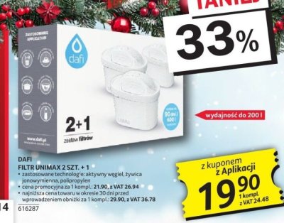 Filtr Dafi Unimax 2 szt. + 1 promocja w Selgros