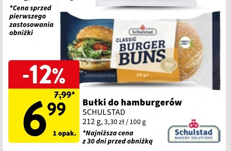 Bułki do hamburgerów Schulstad promocja