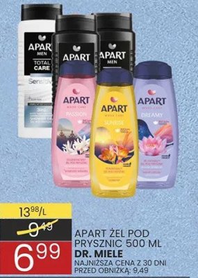 Żel pod prysznic Apart różne rodzaje 500 ml Dr. Miele promocja w Wafelek