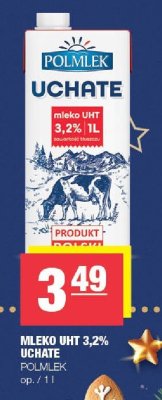 Mleko UHT 3,2% UCHATE POLMLEK promocja w SPAR