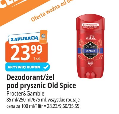 Dezodorant/żel pod prysznic Old Spice Captain promocja w Leclerc