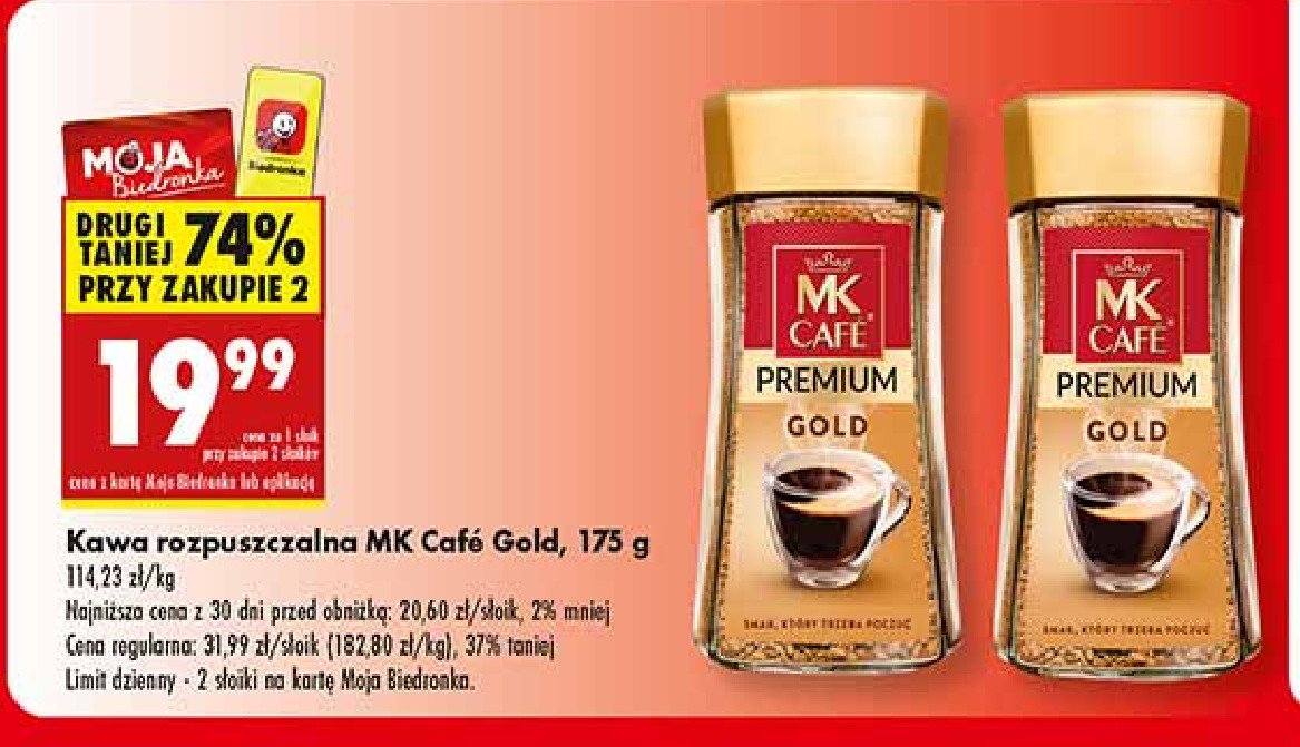 Kawa Mk cafe premium gold promocja w Biedronka