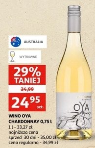 Wino Oya chardonnay promocja