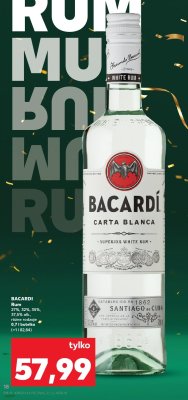 Rum Carta Blanca 27%, 32%, 35%, 37.5% alk., różne rodzaje promocja w Kaufland