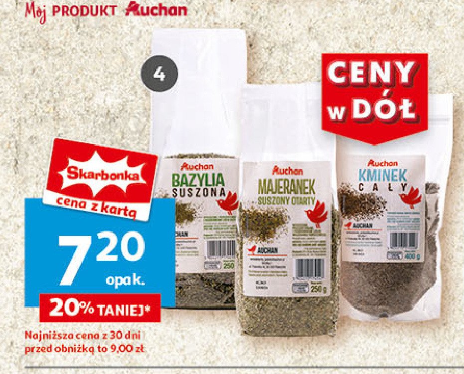 Majeranek suszony otarty Auchan promocja