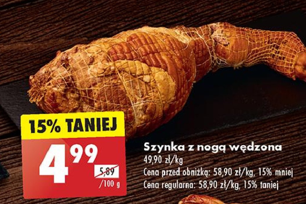 Szynka z nogą wędzoną promocja