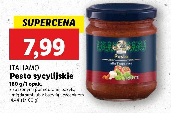 Pesto z suszonymi pomidorami Italiamo promocja w Lidl