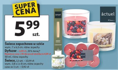 Świeca zapachowa w szkle Dyfuzor promocja w Auchan