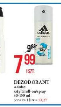 Dezodorant fresh Adidas cool & dry Adidas cosmetics promocja