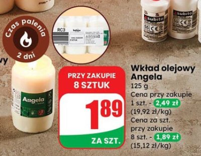 Znicz plastikowy zalewany Angola promocja w Dino