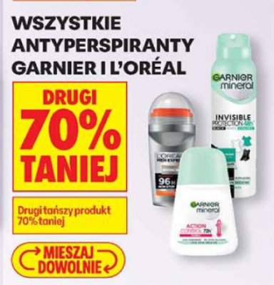 Dezodorant Garnier L'oreal wszystkie rodzaje promocja w Biedronka