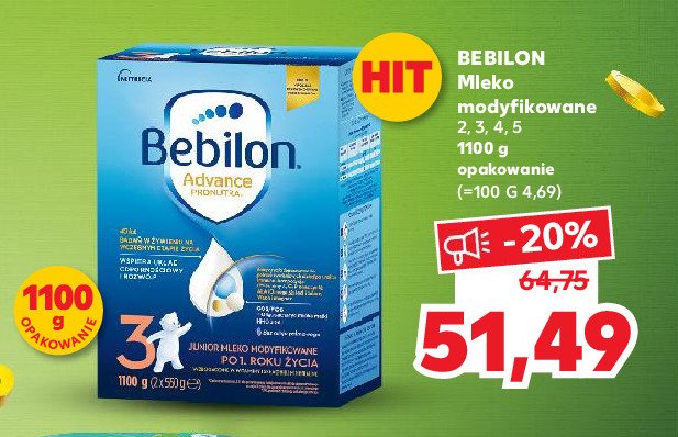Mleko 3 Bebilon promocja