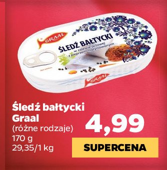 Śledź bałtycki w zalewie octowej z zielonym marynowanym pieprzem Graal promocja