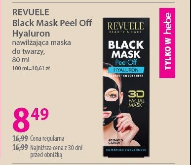 Maska peel off hyaluron Revuele promocja w Hebe