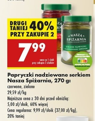 Papryczki czerwone nadziewane serkiem Nasza spiżarnia promocja