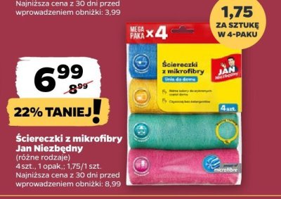 Ściereczki z mikrofibry 4 szt. promocja w Netto