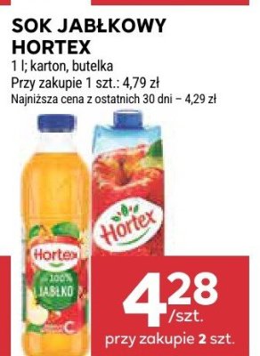 Sok jabłkowy Hortex promocja w Stokrotka