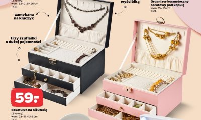 Szkatułka na biżuterię 2 kolory promocja w Netto