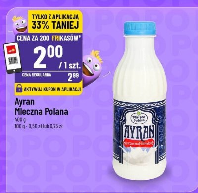 Ayran Mleczna Polana promocja w POLOmarket