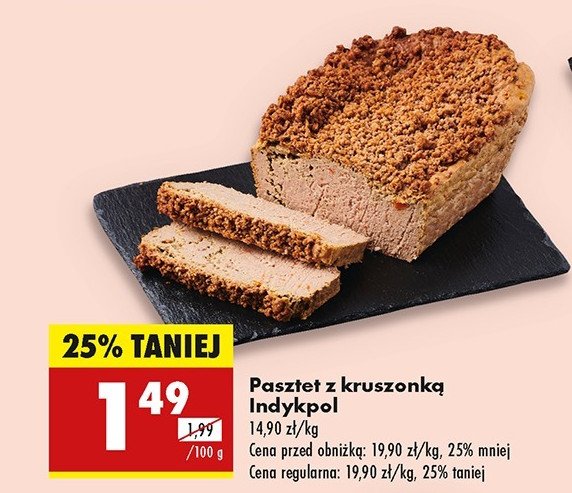 Pasztet z kruszonką Indykpol promocja w Biedronka