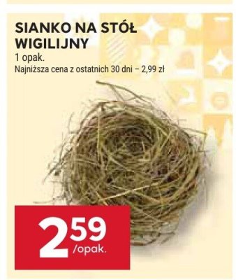 Sianko na stół wigilijny promocja w Stokrotka
