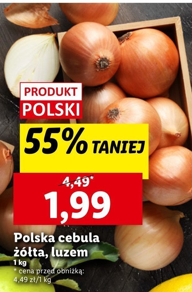 Cebula żółta polska promocja