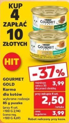 Karma dla kota mus z kurczaka Purina gourmet promocja